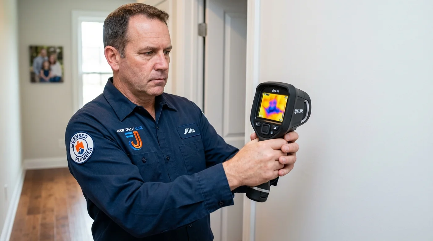 Thermal imaging leak detection by Johns Plumbing LLC in Selden